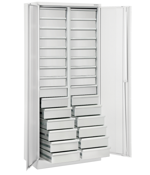 ШКХ-2 ESD RAL7035, Шкаф для хранения комплектующих 820*450*1060мм
